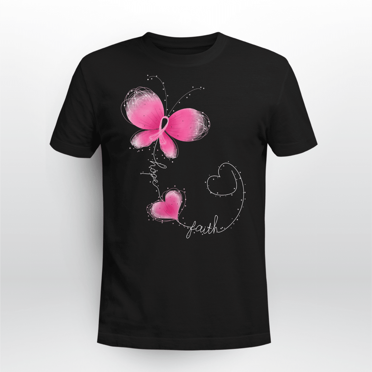Butterfly - Breast Cancer Awareness T-Shirt, Special Gift for Breast Cancer Warrior