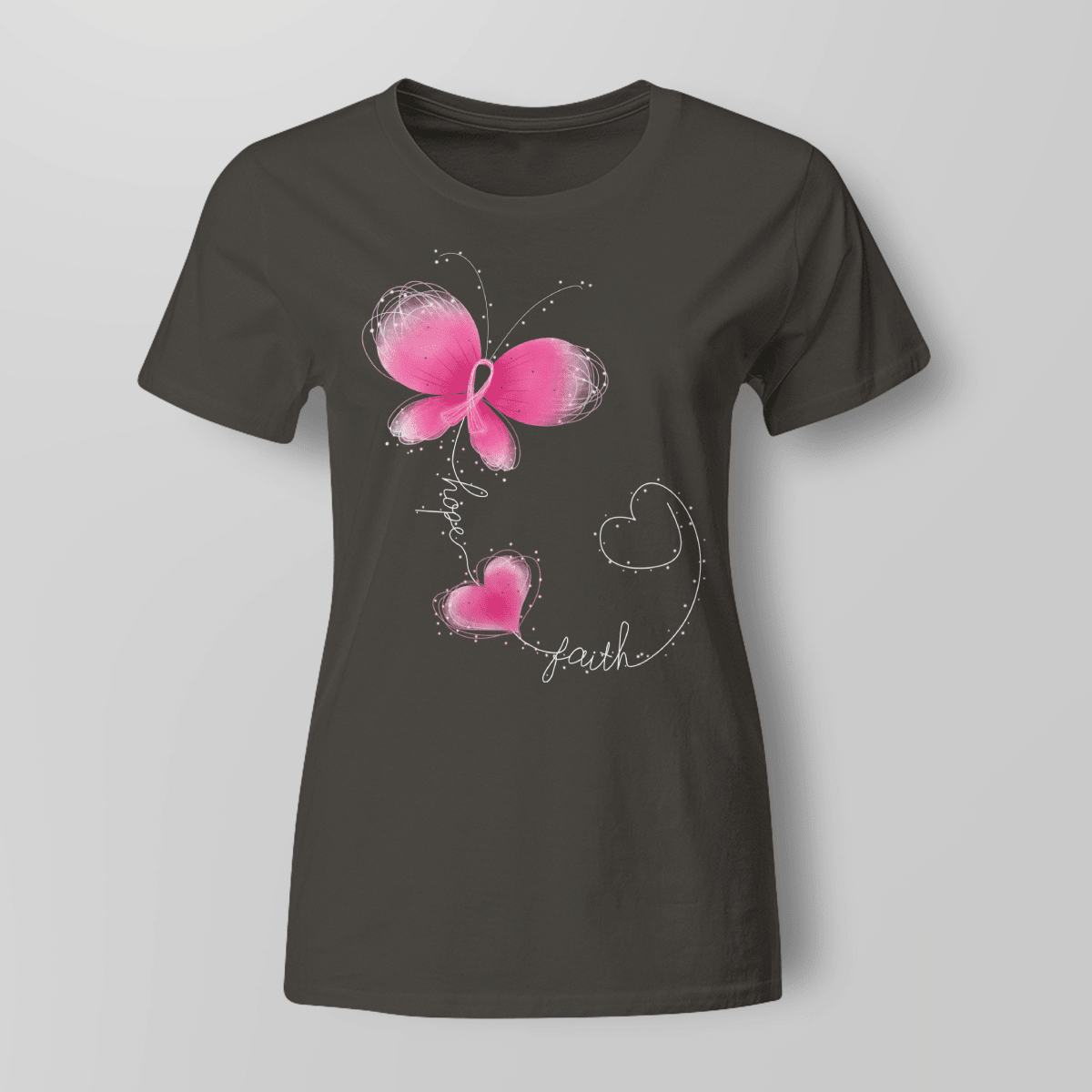 Butterfly - Breast Cancer Awareness T-Shirt, Special Gift for Breast Cancer Warrior