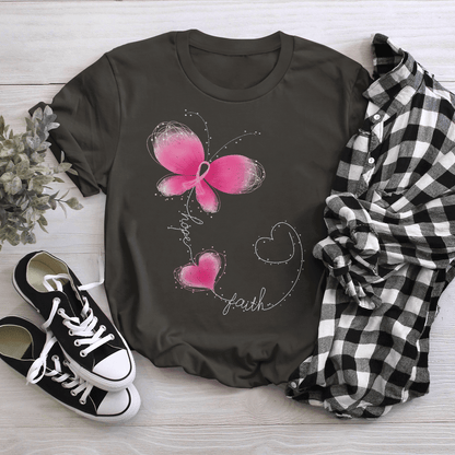 Butterfly - Breast Cancer Awareness T-Shirt, Special Gift for Breast Cancer Warrior