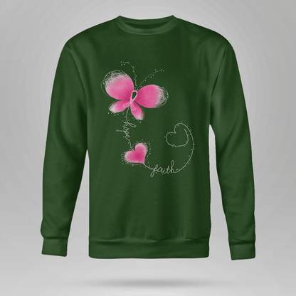 Butterfly - Breast Cancer Awareness T-Shirt, Special Gift for Breast Cancer Warrior