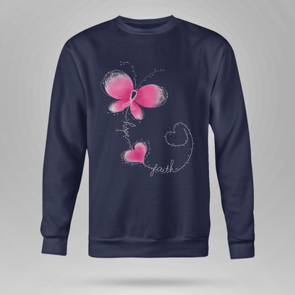 Butterfly - Breast Cancer Awareness T-Shirt, Special Gift for Breast Cancer Warrior