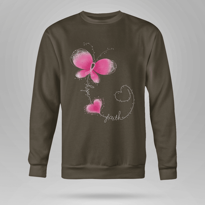 Butterfly - Breast Cancer Awareness T-Shirt, Special Gift for Breast Cancer Warrior