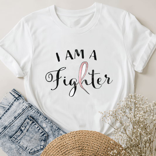 I Am Fighter , Breast Cancer Awareness T-Shirt,Gift for Breast Cancer Warrior