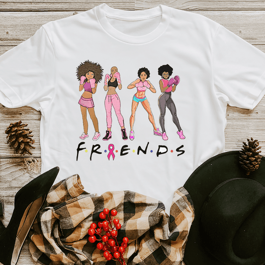 Friends , Breast Cancer Awareness T-Shirt, Special Gift for Breast Cancer Warrior