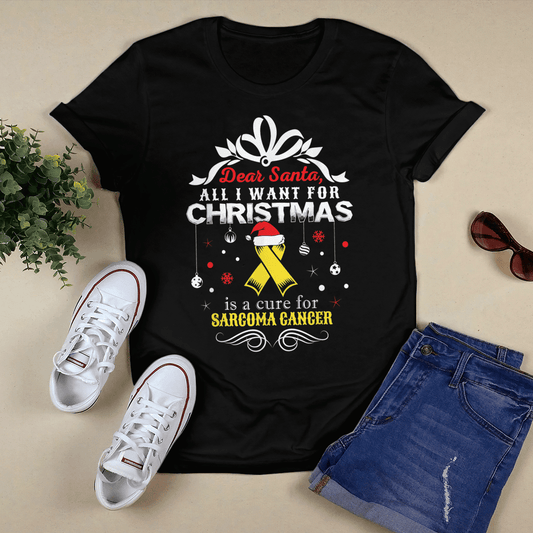 Christmas- Sarcoma Cancer Awareness T-Shirt, Special Gift for Breast Cancer Warrior