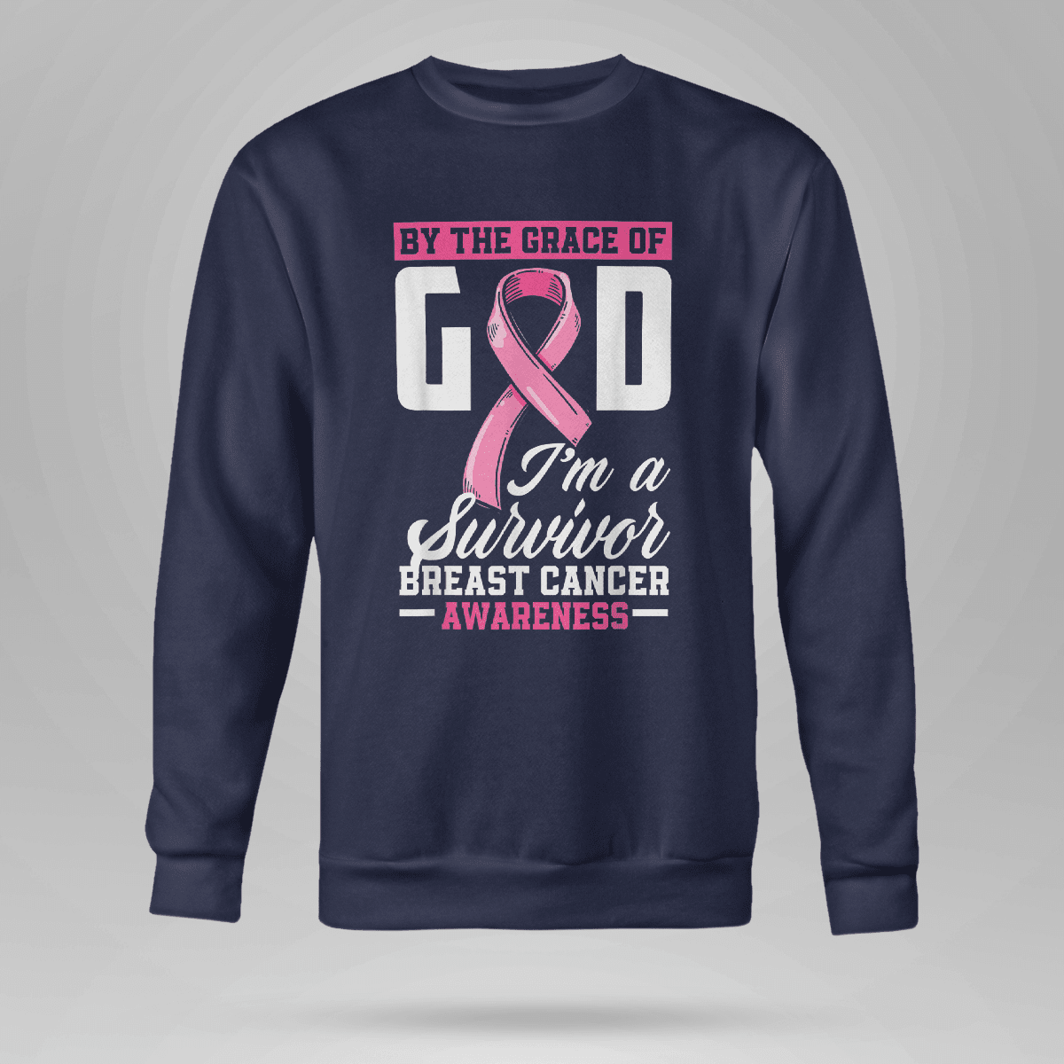 By The Grace God I'm A Survivor Breast Cancer Awareness T-Shirt, Special Gift for Breast Cancer Warrior