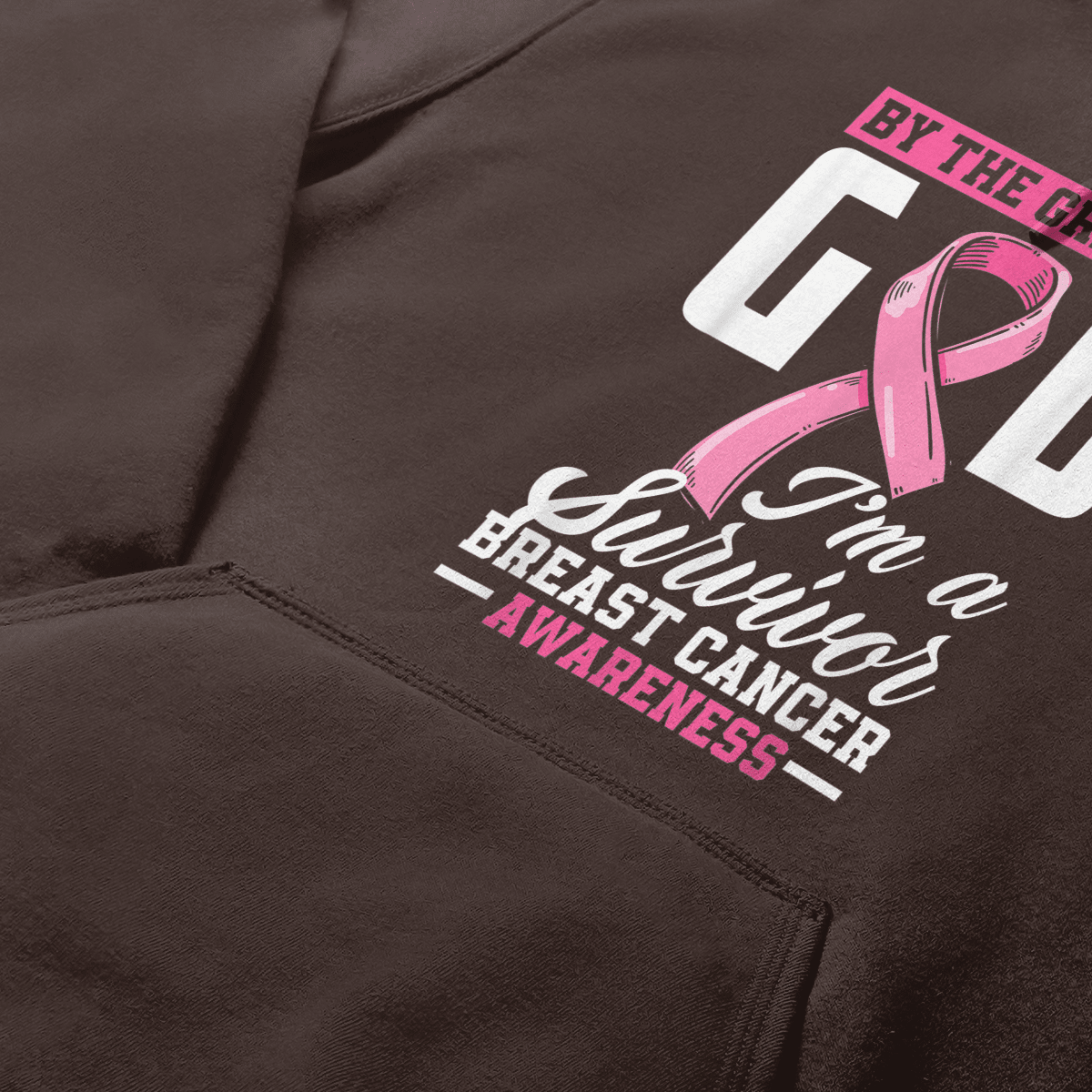 By The Grace God I'm A Survivor Breast Cancer Awareness T-Shirt, Special Gift for Breast Cancer Warrior