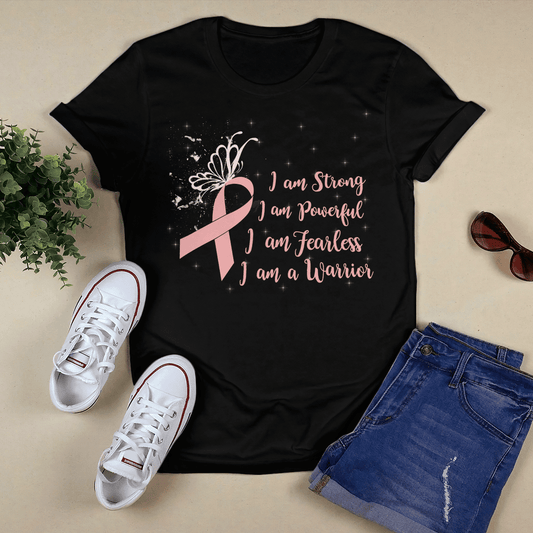 I Am Strong , Breast Cancer Awareness T-Shirt,Gift for Breast Cancer Warrior