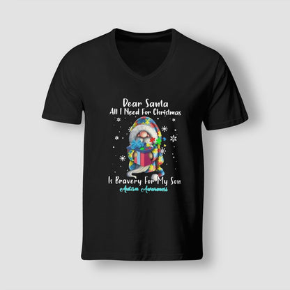 Dear Santa All I Need For Christmas Is very For My Son The Autism T-Shirt, Gift for People with Depression,