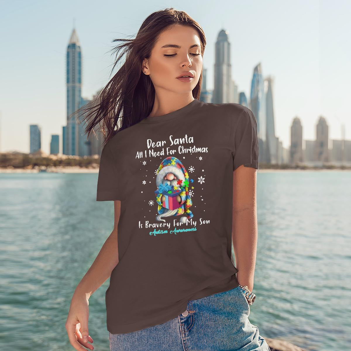 Dear Santa All I Need For Christmas Is very For My Son The Autism T-Shirt, Gift for People with Depression,