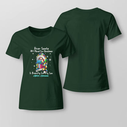 Dear Santa All I Need For Christmas Is very For My Son The Autism T-Shirt, Gift for People with Depression,