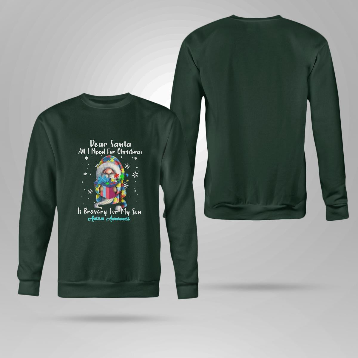 Dear Santa All I Need For Christmas Is very For My Son The Autism T-Shirt, Gift for People with Depression,