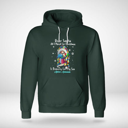 Dear Santa All I Need For Christmas Is very For My Son The Autism T-Shirt, Gift for People with Depression,