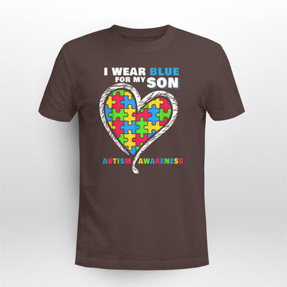 I Wear Blue For My Son The Autism T-Shirt, Gift for People with Depression,