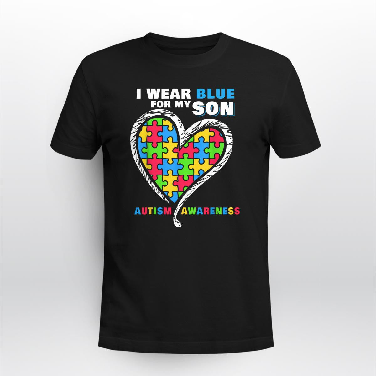 I Wear Blue For My Son The Autism T-Shirt, Gift for People with Depression,