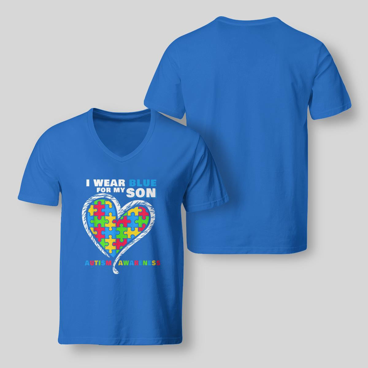 I Wear Blue For My Son The Autism T-Shirt, Gift for People with Depression,