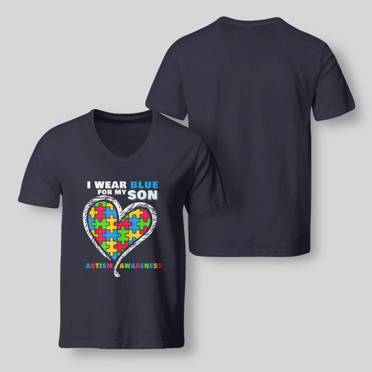 I Wear Blue For My Son The Autism T-Shirt, Gift for People with Depression,