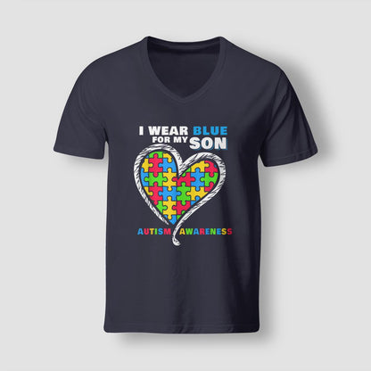 I Wear Blue For My Son The Autism T-Shirt, Gift for People with Depression,
