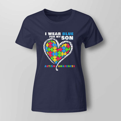 I Wear Blue For My Son The Autism T-Shirt, Gift for People with Depression,