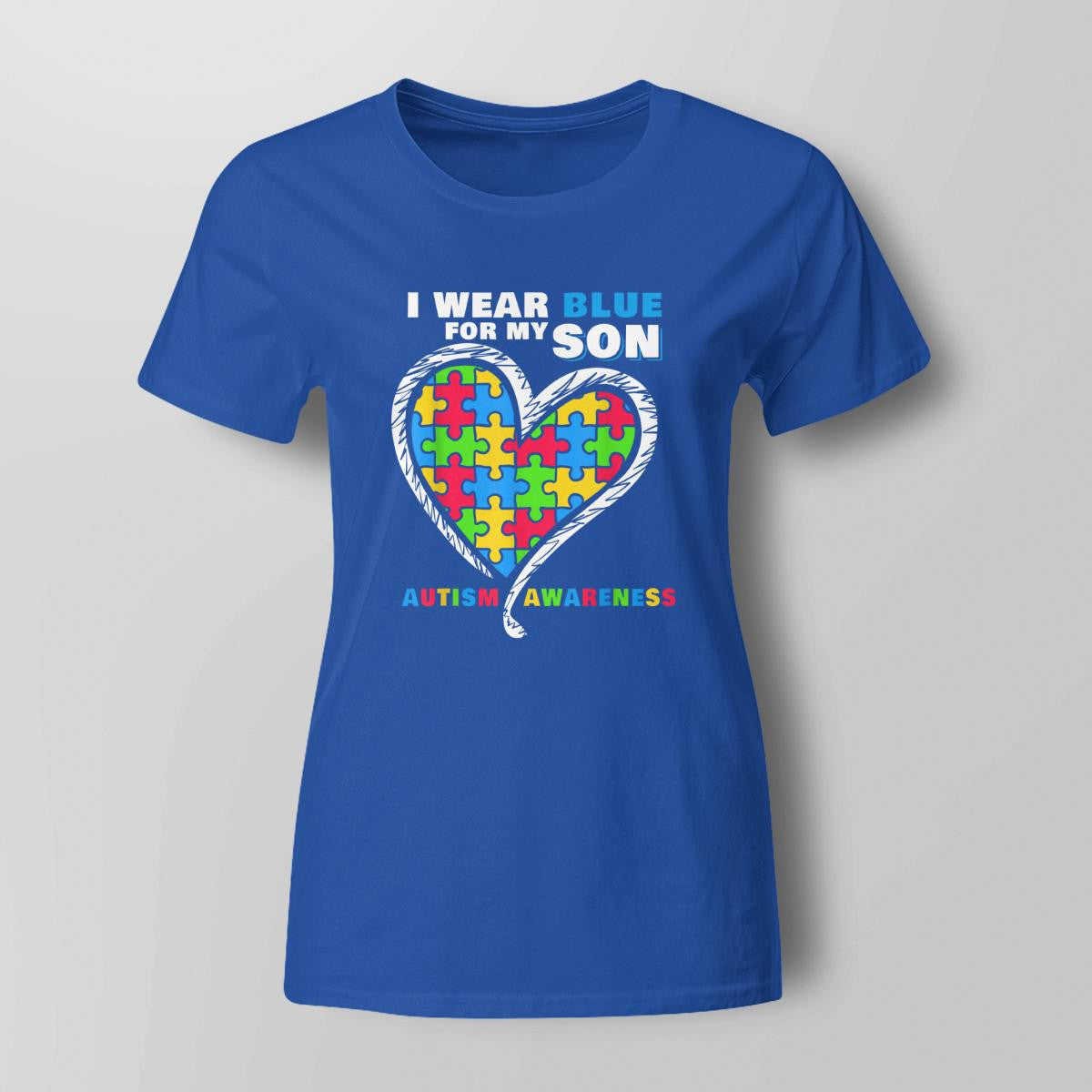 I Wear Blue For My Son The Autism T-Shirt, Gift for People with Depression,