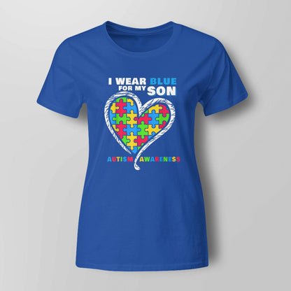 I Wear Blue For My Son The Autism T-Shirt, Gift for People with Depression,