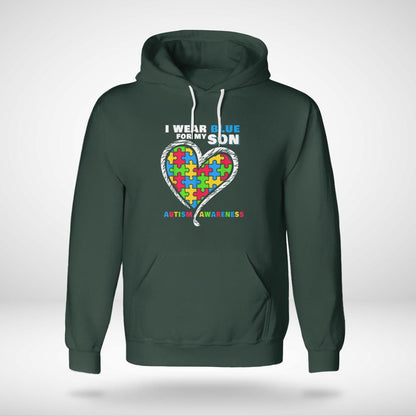 I Wear Blue For My Son The Autism T-Shirt, Gift for People with Depression,