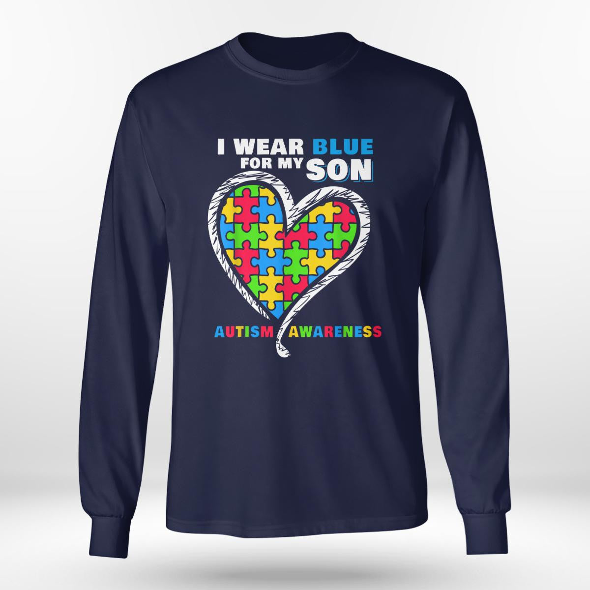 I Wear Blue For My Son The Autism T-Shirt, Gift for People with Depression,