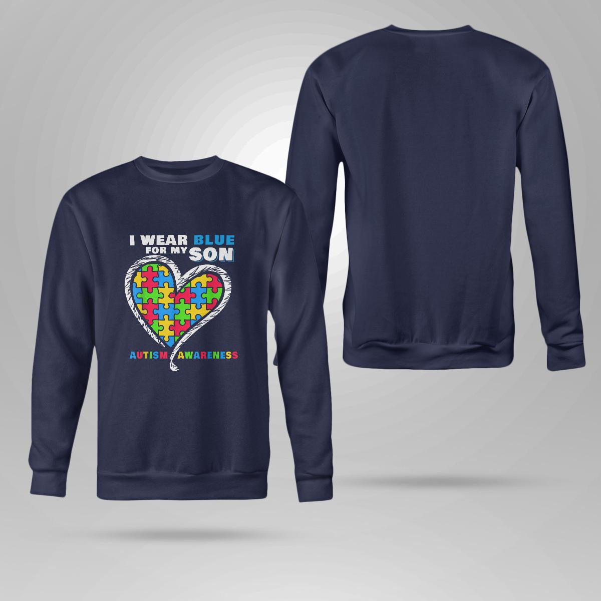 I Wear Blue For My Son The Autism T-Shirt, Gift for People with Depression,