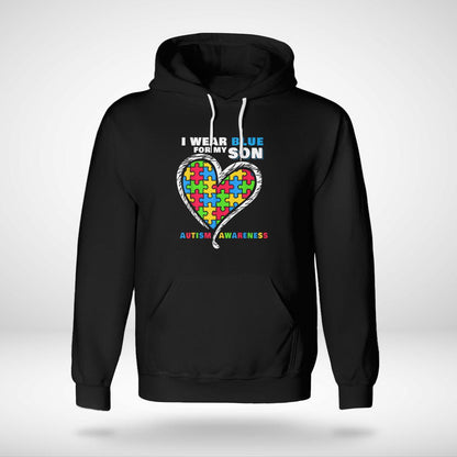 I Wear Blue For My Son The Autism T-Shirt, Gift for People with Depression,