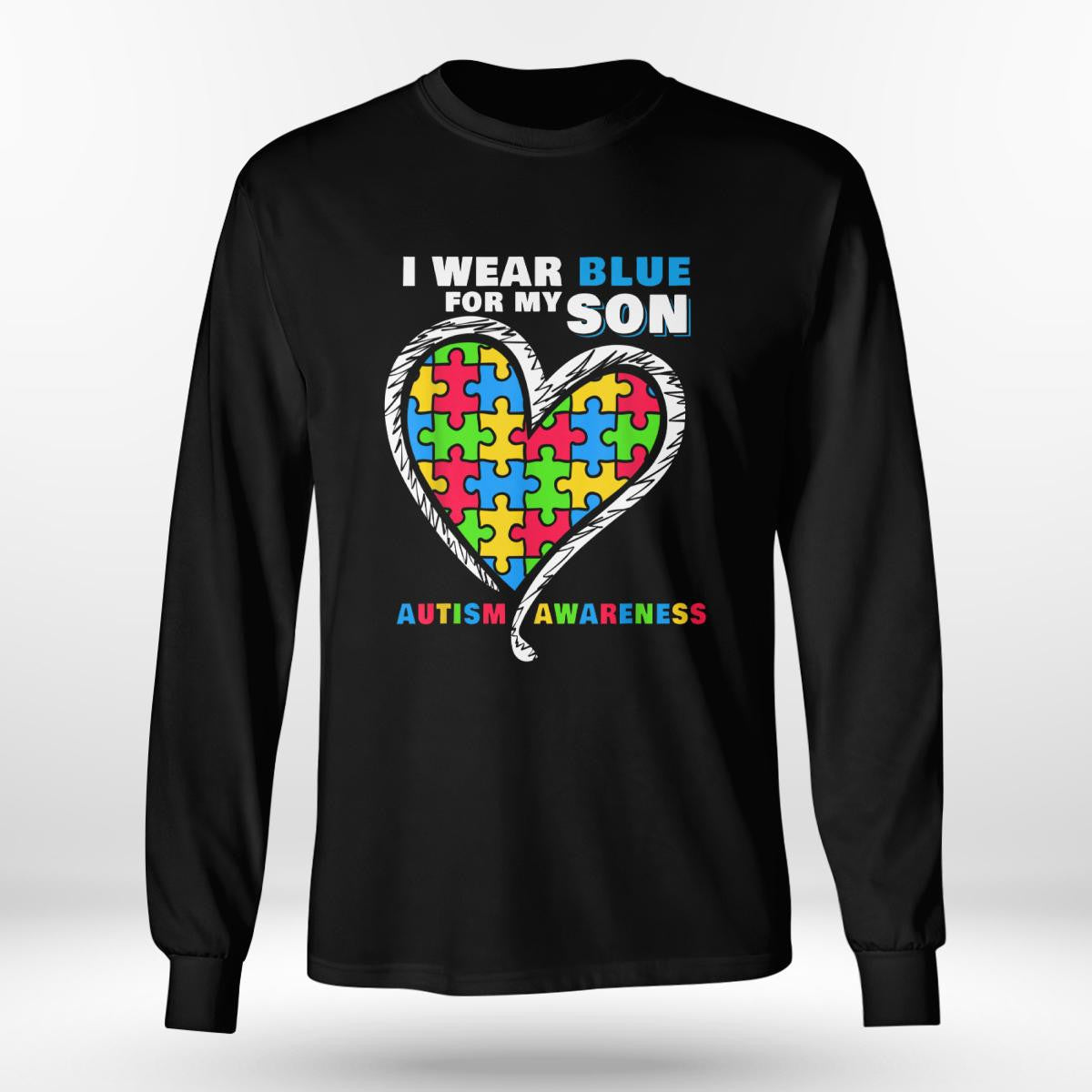 I Wear Blue For My Son The Autism T-Shirt, Gift for People with Depression,