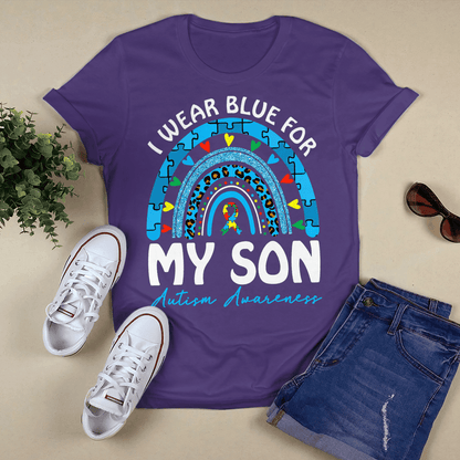 I Wear Blue For My Son The Autism T-Shirt, Gift for People with Depression,