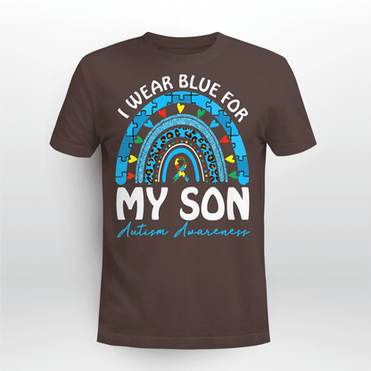 I Wear Blue For My Son The Autism T-Shirt, Gift for People with Depression,