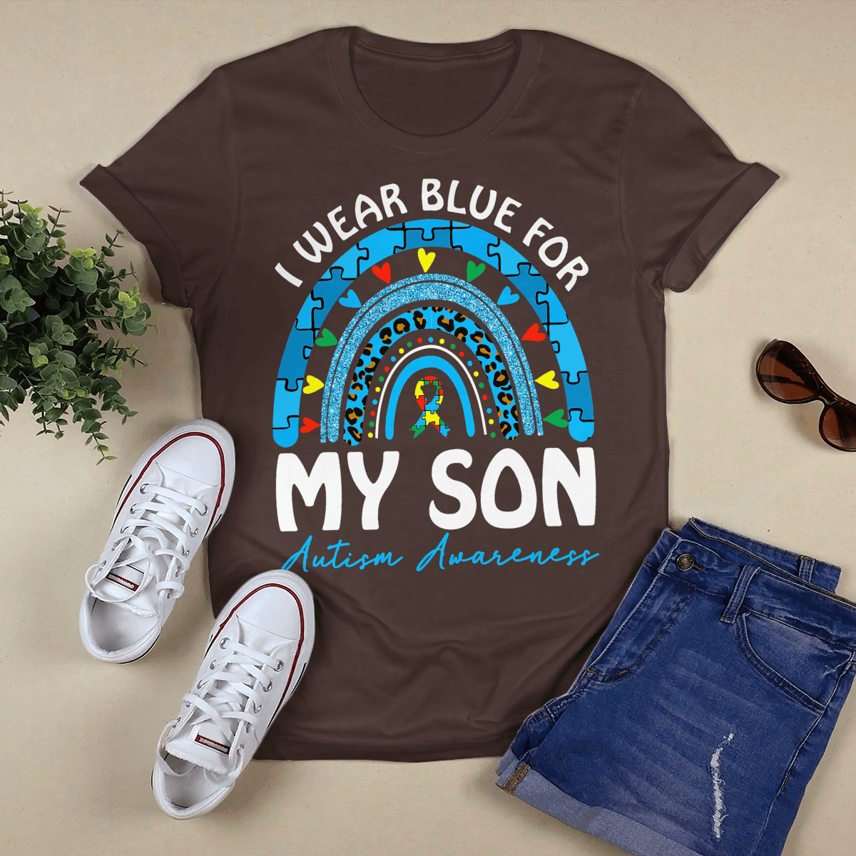 I Wear Blue For My Son The Autism T-Shirt, Gift for People with Depression,