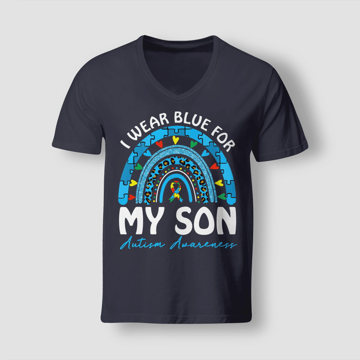 I Wear Blue For My Son The Autism T-Shirt, Gift for People with Depression,