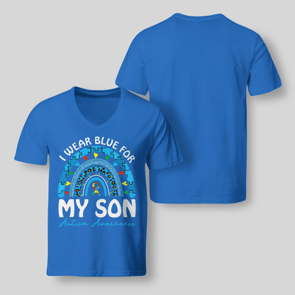 I Wear Blue For My Son The Autism T-Shirt, Gift for People with Depression,