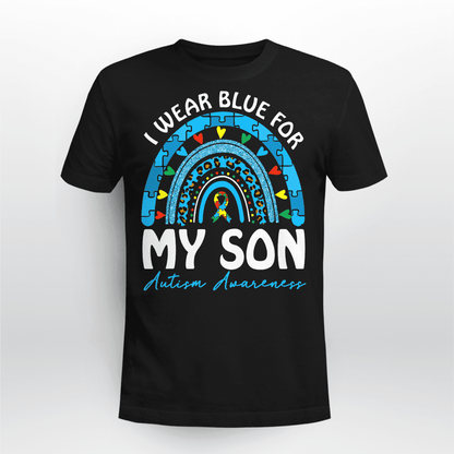 I Wear Blue For My Son The Autism T-Shirt, Gift for People with Depression,