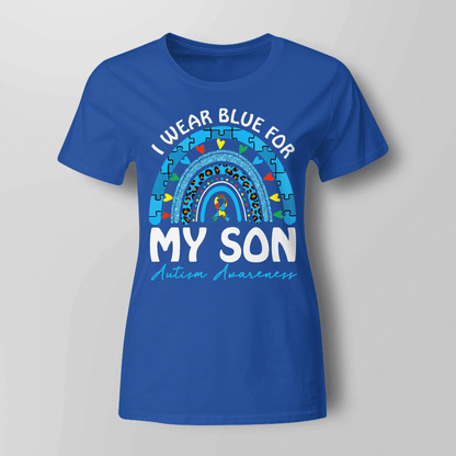 I Wear Blue For My Son The Autism T-Shirt, Gift for People with Depression,