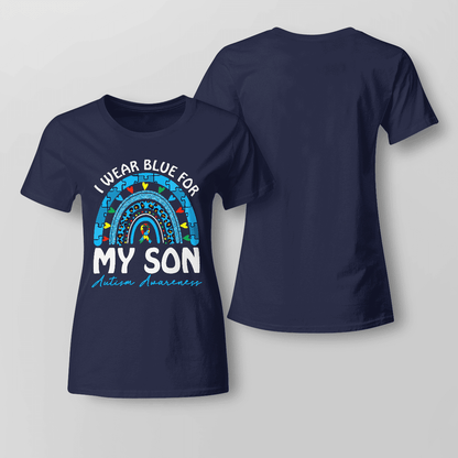 I Wear Blue For My Son The Autism T-Shirt, Gift for People with Depression,