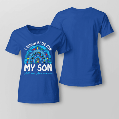 I Wear Blue For My Son The Autism T-Shirt, Gift for People with Depression,