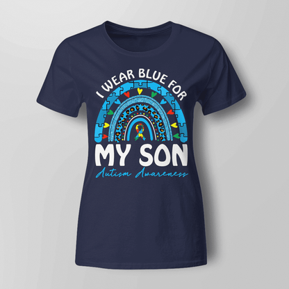 I Wear Blue For My Son The Autism T-Shirt, Gift for People with Depression,