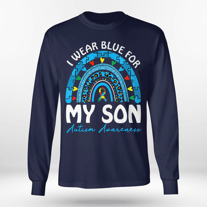 I Wear Blue For My Son The Autism T-Shirt, Gift for People with Depression,