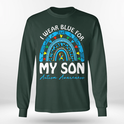I Wear Blue For My Son The Autism T-Shirt, Gift for People with Depression,