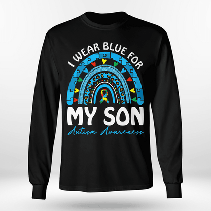 I Wear Blue For My Son The Autism T-Shirt, Gift for People with Depression,
