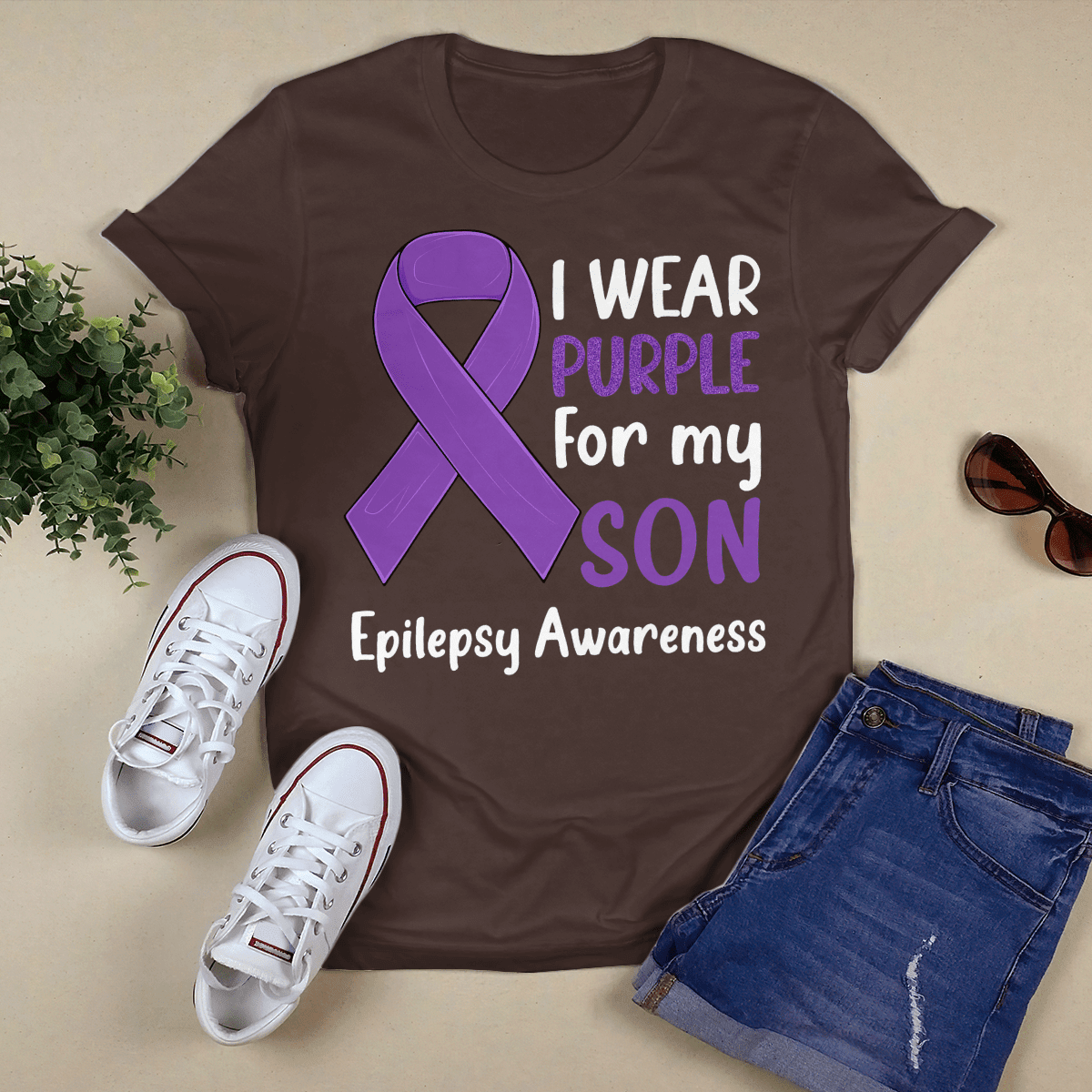 I Wear Purple For My Son Epilepsy Awareness Shirt,