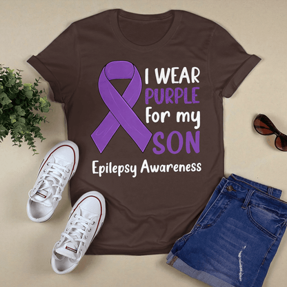 I Wear Purple For My Son Epilepsy Awareness Shirt,