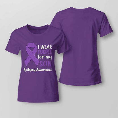 I Wear Purple For My Son Epilepsy Awareness Shirt,