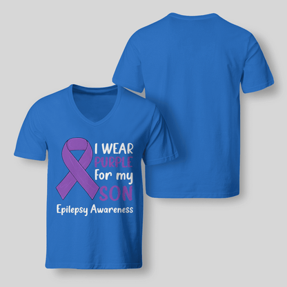 I Wear Purple For My Son Epilepsy Awareness Shirt,
