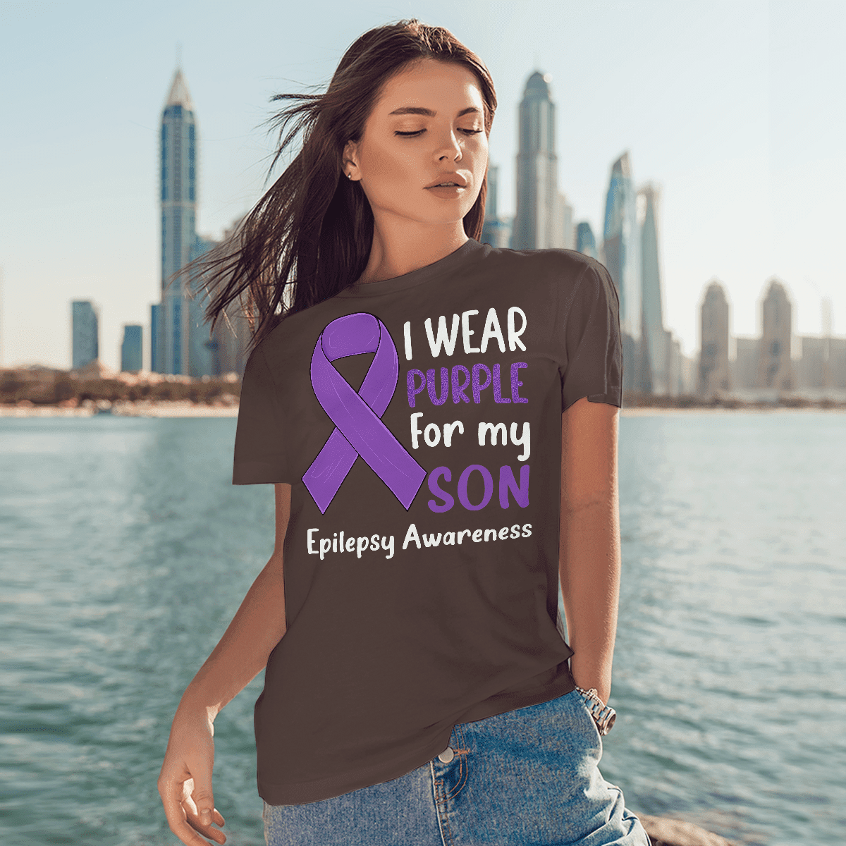 I Wear Purple For My Son Epilepsy Awareness Shirt,
