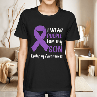 I Wear Purple For My Son Epilepsy Awareness Shirt,