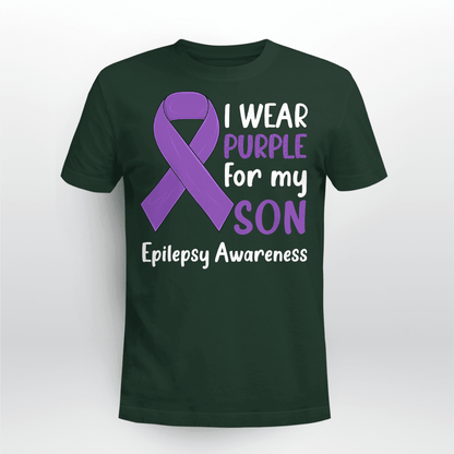 I Wear Purple For My Son Epilepsy Awareness Shirt,